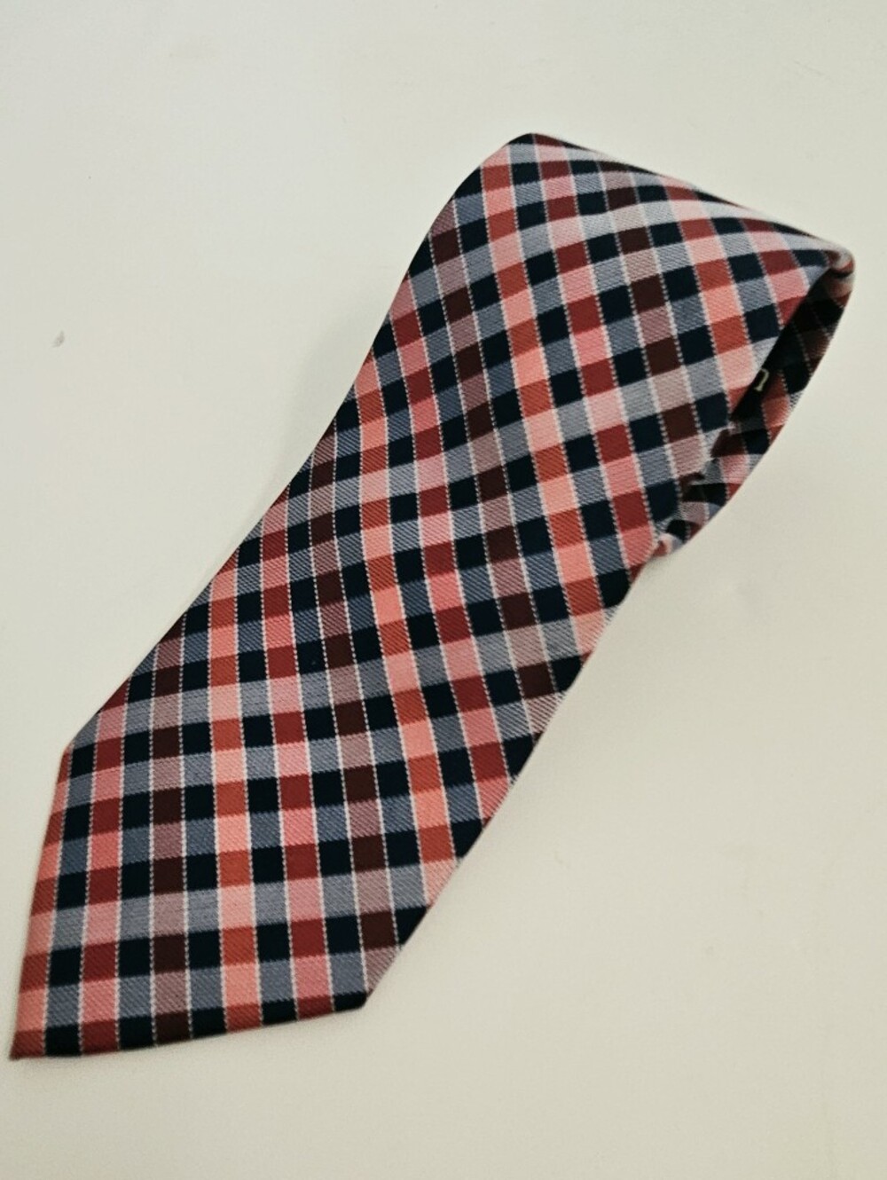 U.S. Polo Assn. Multicolor Classic Plaid Men's Tie in Red and Navy